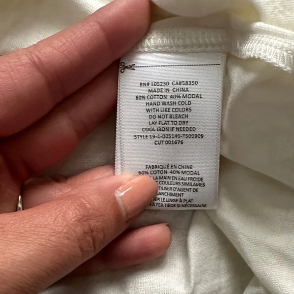 Joie Women's White Porcelain Short Sleeve Round Neck Pleated Pintuck Top Small - Picture 6 of 8